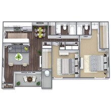 B1: 2 Bed 2 Bath S2106 S2106 floor plan